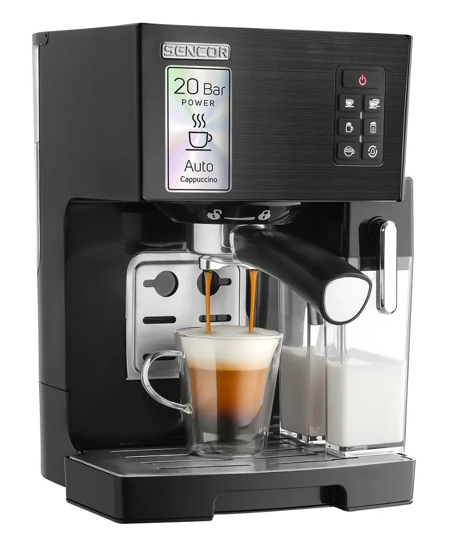 SENCOR SES 4050SS-EUE3 Espresso poloautomatický pákový kávovar černý