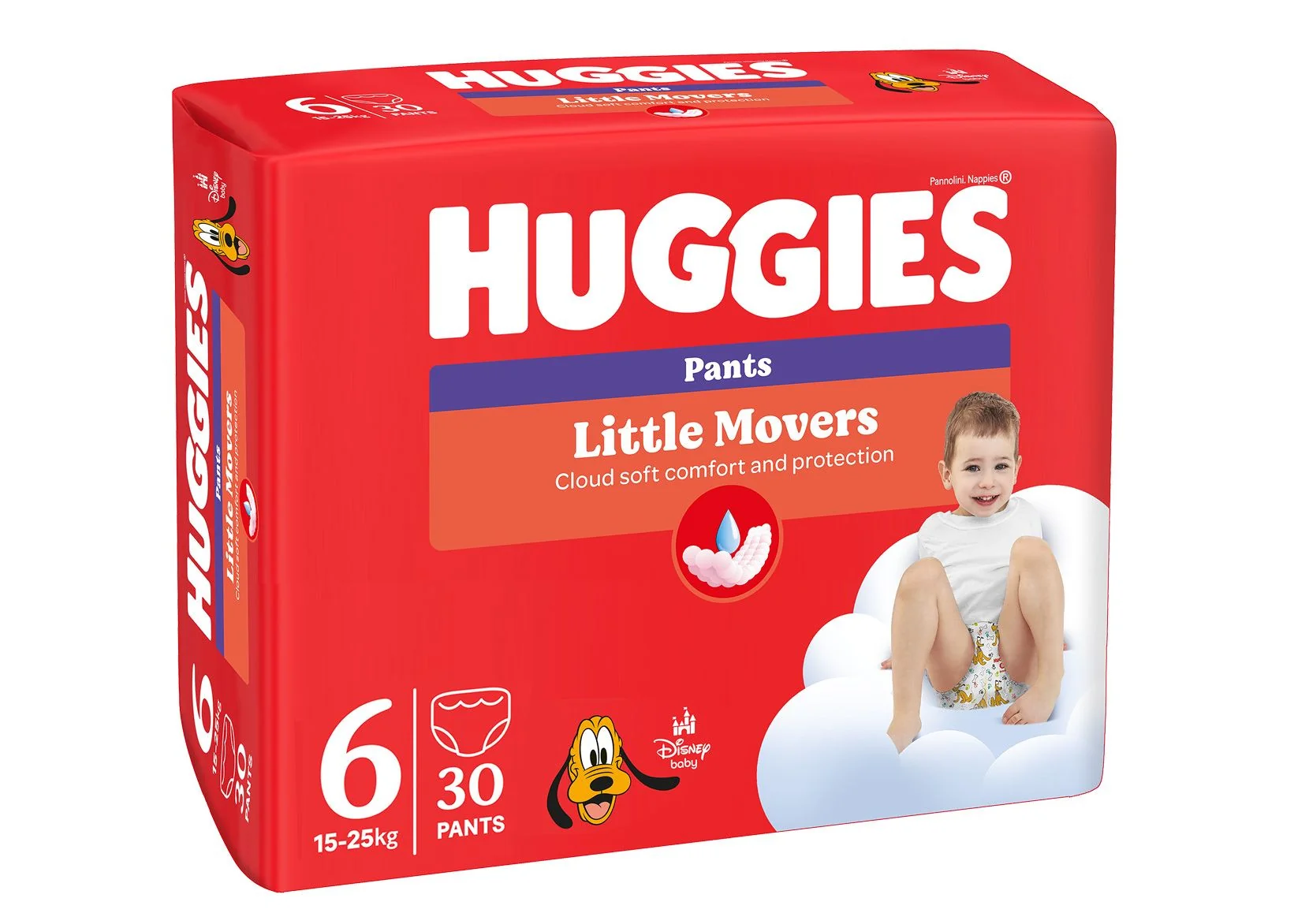 Huggies Little Movers Pants 6 15-25 kg jednorázové plenkové kalhotky 30 ks