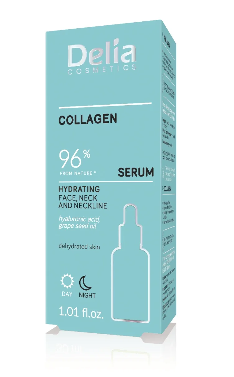 Delia Collagen Hydratační sérum na obličej, krk a dekolt 30 ml