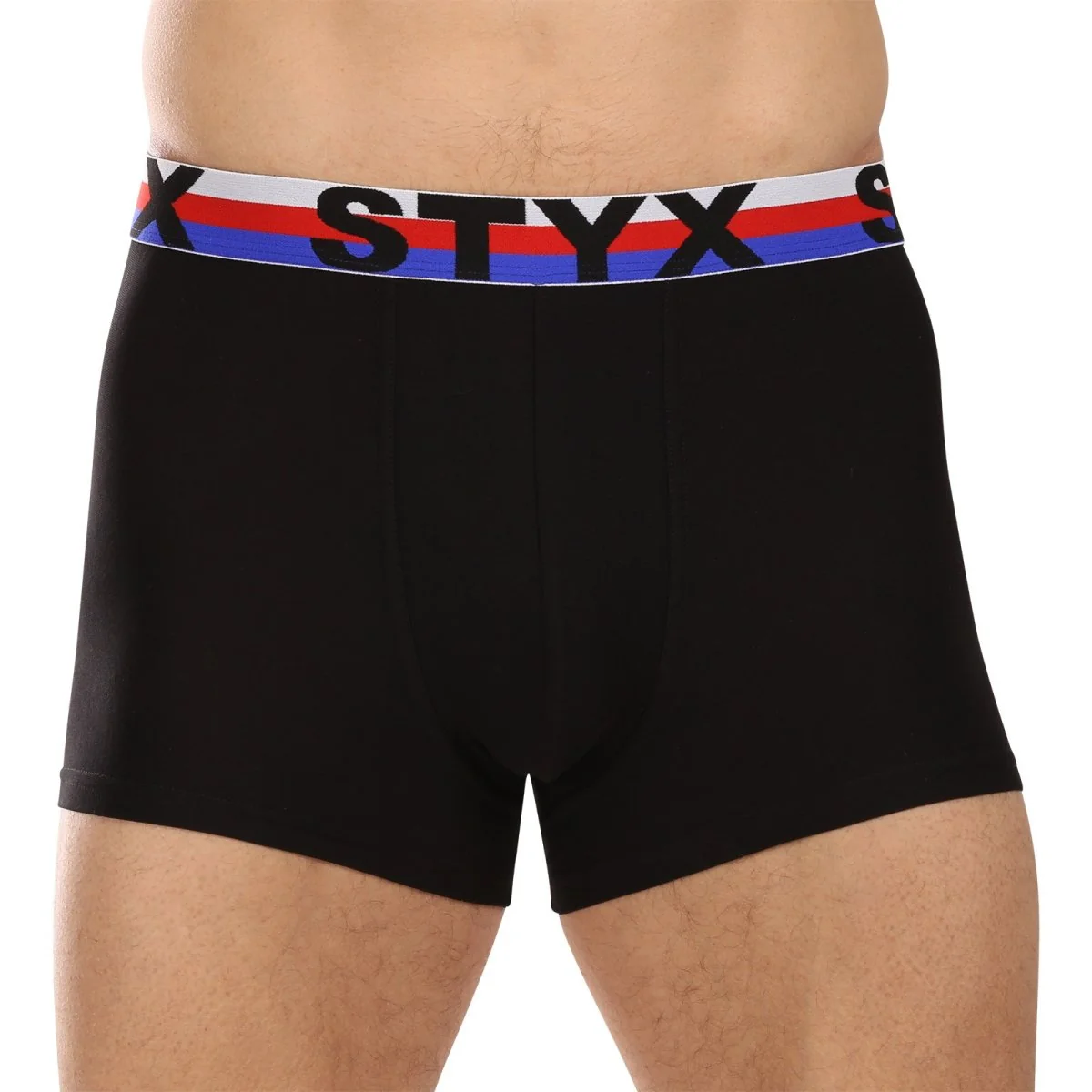 Styx 3PACK pánské boxerky sportovní guma černé trikolóra (3G1960) M 