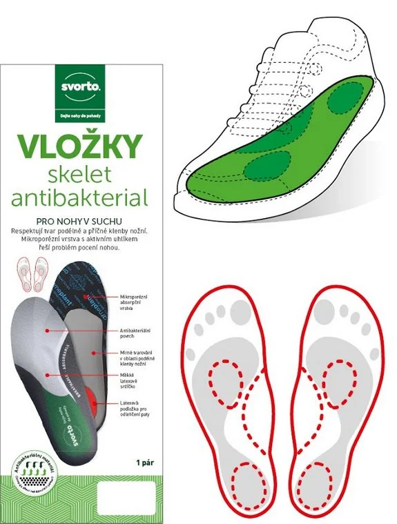 Svorto 055 Vložky skelet antibacterial vel. 41 1 pár