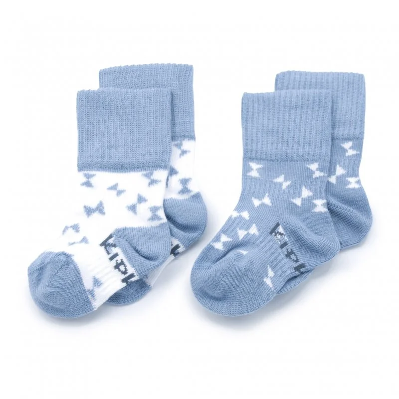 KipKep dětské ponožky Stay-on-Socks 0-6m 2páry Party Blue 