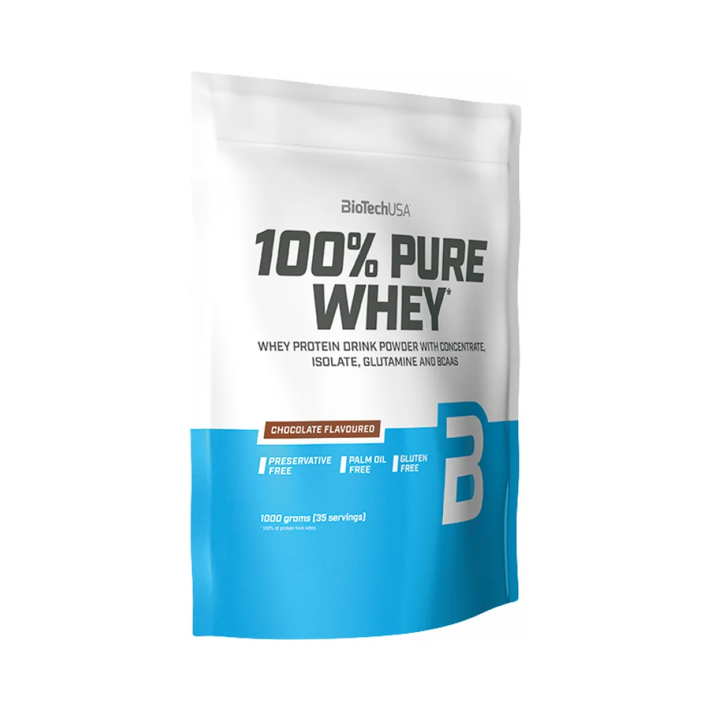 BioTech USA 100% Pure Whey 1000g - čokoláda, arašídové máslo