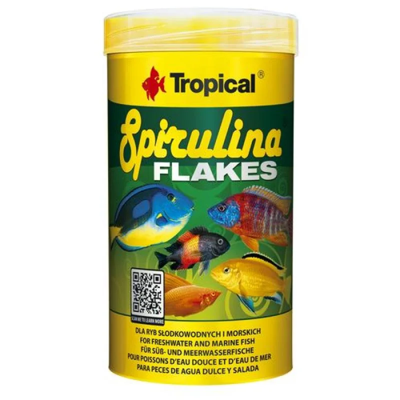 Tropical Spirulina Flakes 1000ml/200g krmivo se spirulinou pro sladkovodní a mořské ry 