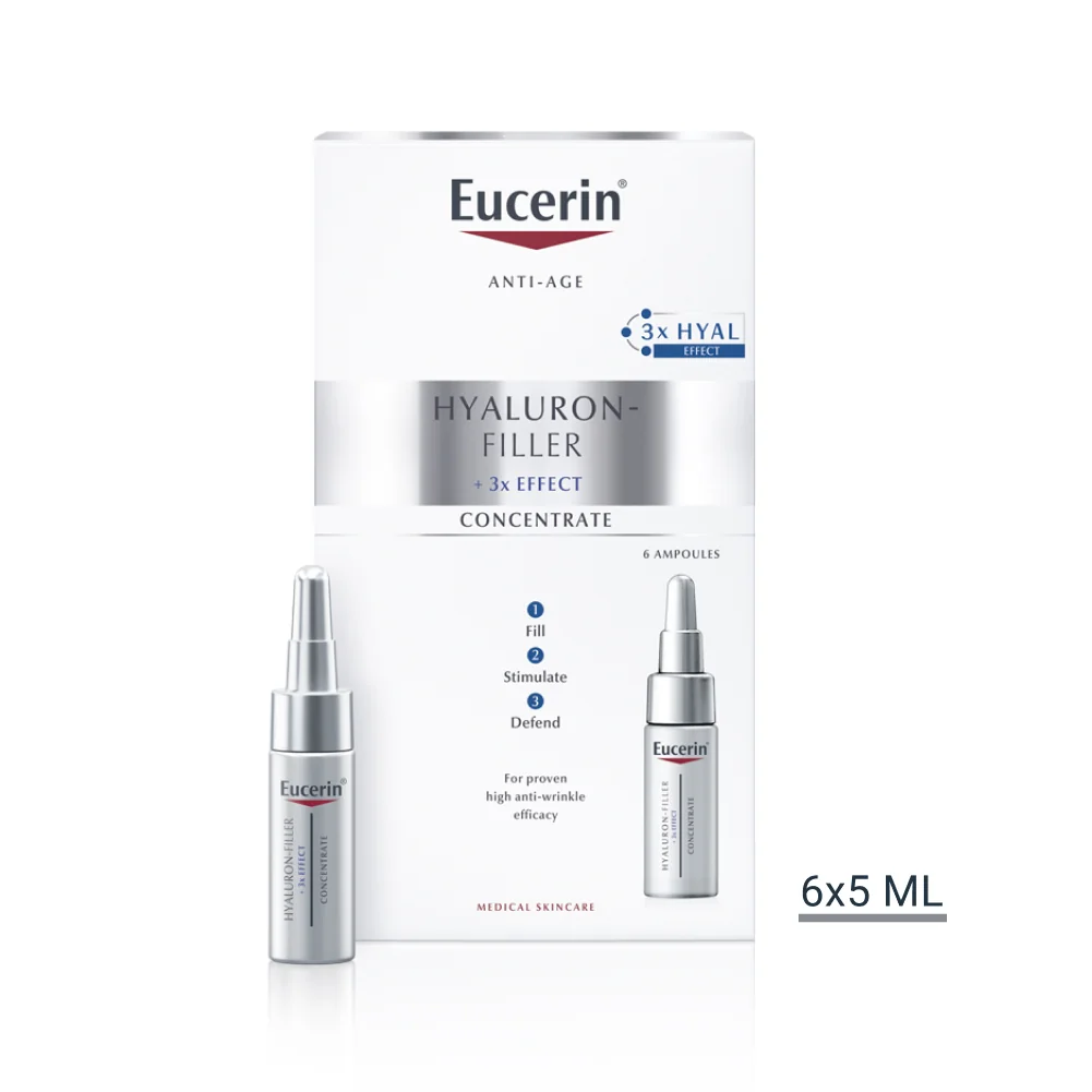 Eucerin Hyaluron-Filler + 3x Effect sérum proti vráskám 6x5 ml