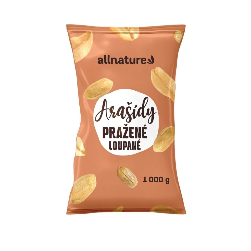 Allnature Arašídy pražené loupané nesolené 1000 g