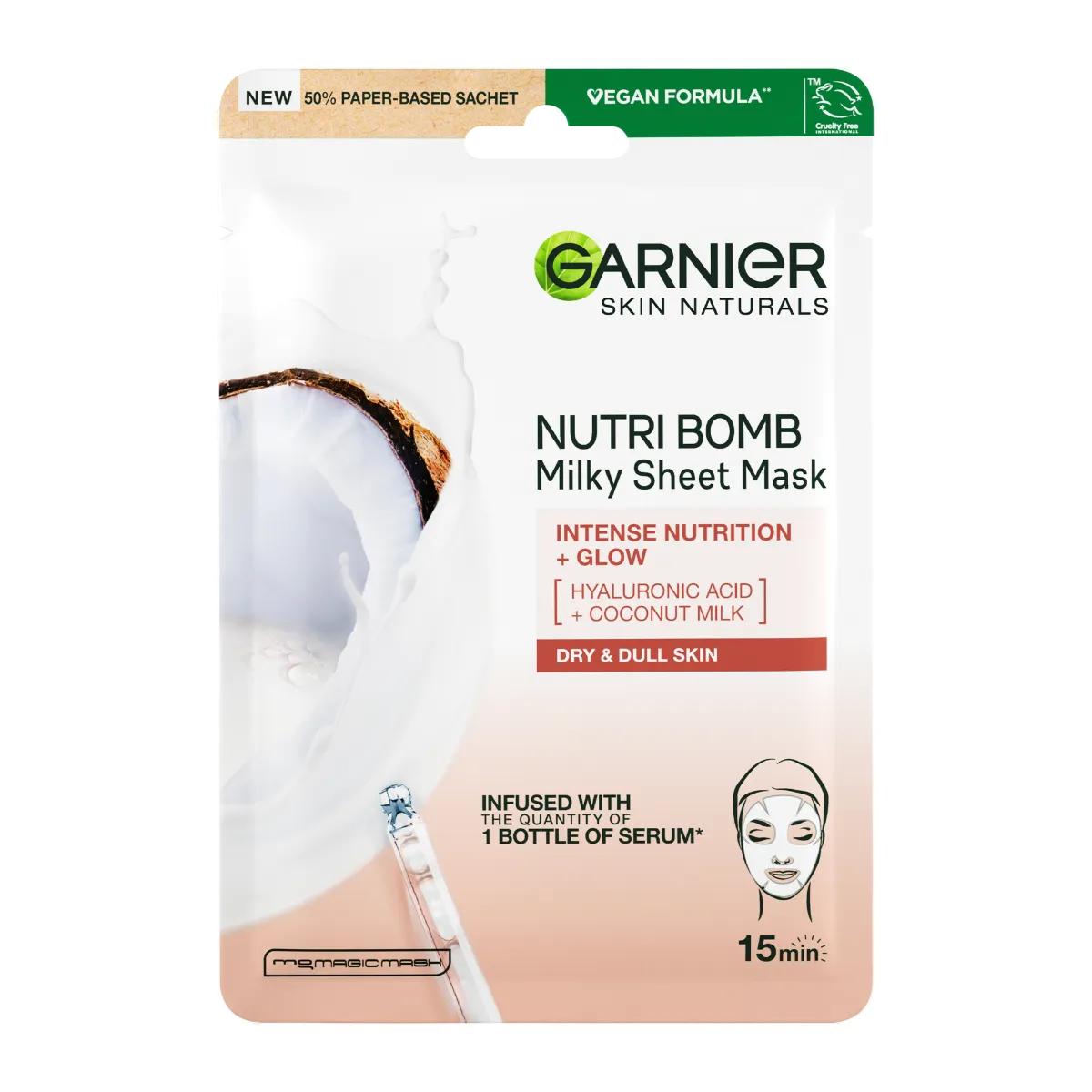 Garnier Skin Naturals Nutri Bomb pleťová maska pro suchou pleť 28 g