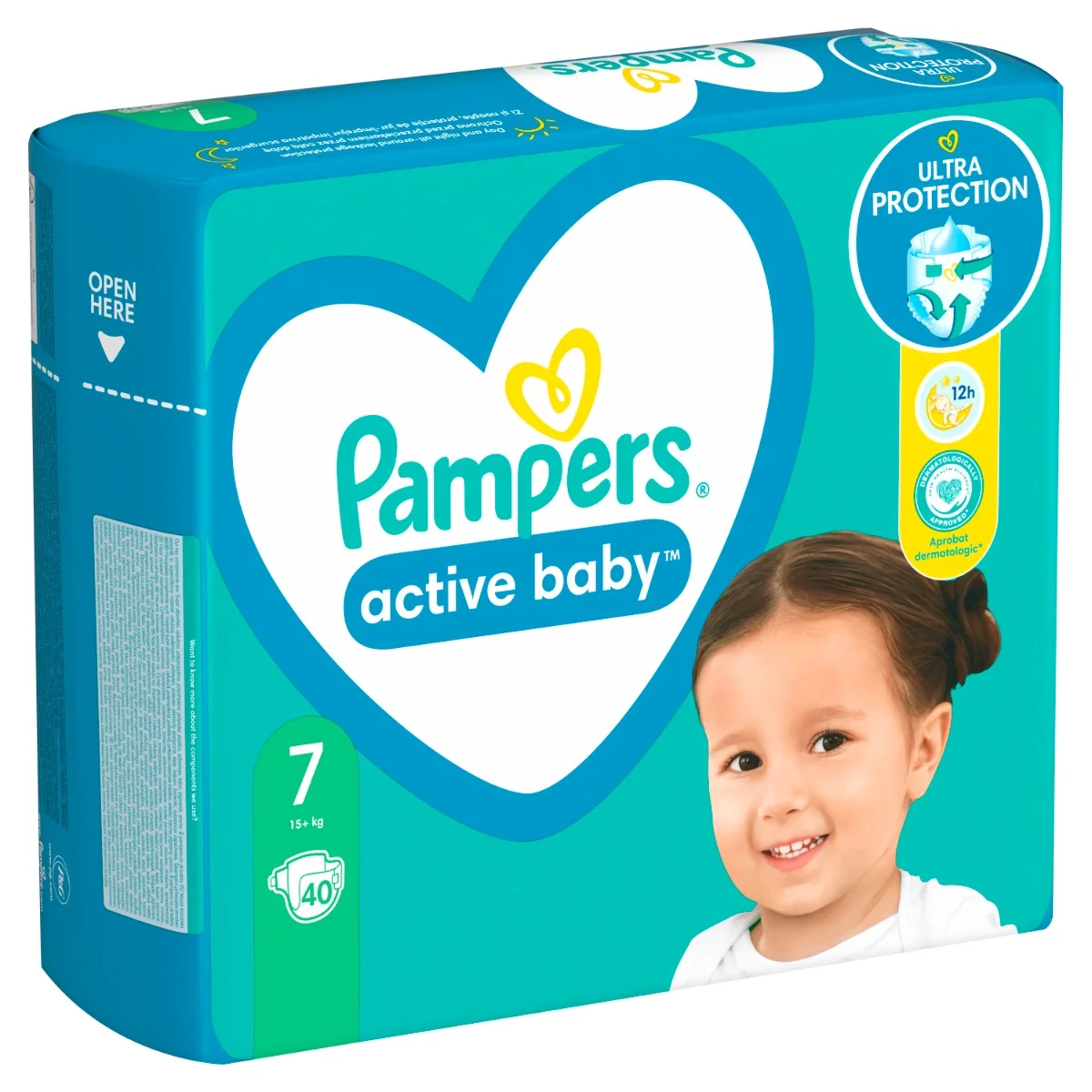 Pampers Active Baby Maxi Pack vel. 7 15+ kg dětské pleny 40 ks