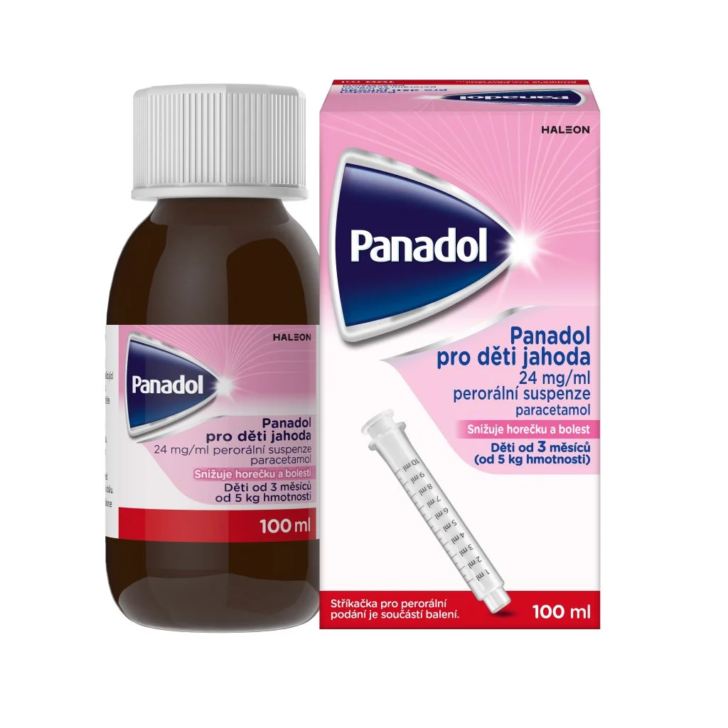 Panadol pro děti Jahoda 24 mg/ml perorální suspenze 100 ml