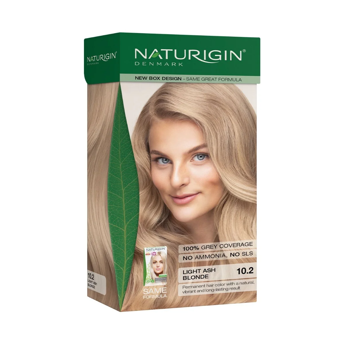 NATURIGIN Organic Based 100% Permanent Hair Colours Lightest Blonde Ash 10.2 barva na vlasy 115 ml