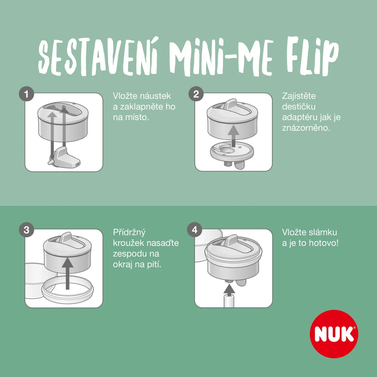 NUK Mini-Me Láhev Flip 12m+ 450 ml 1 ks