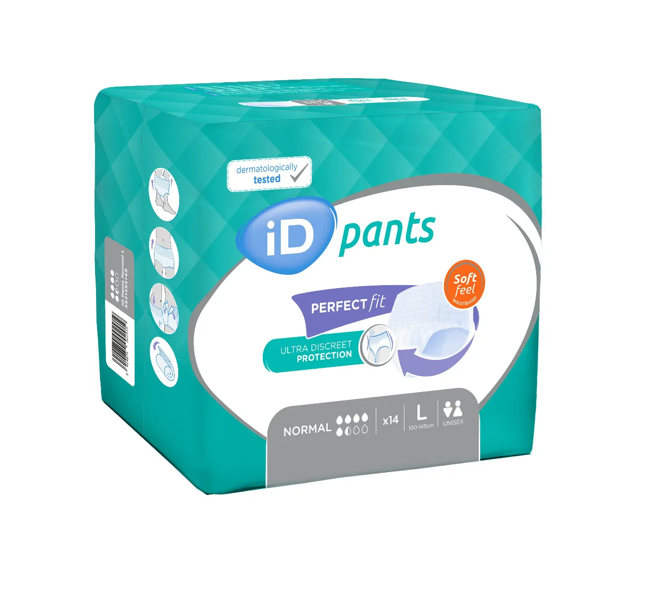iD Pants Large Normal plenkové kalhotky navlékací 14 ks