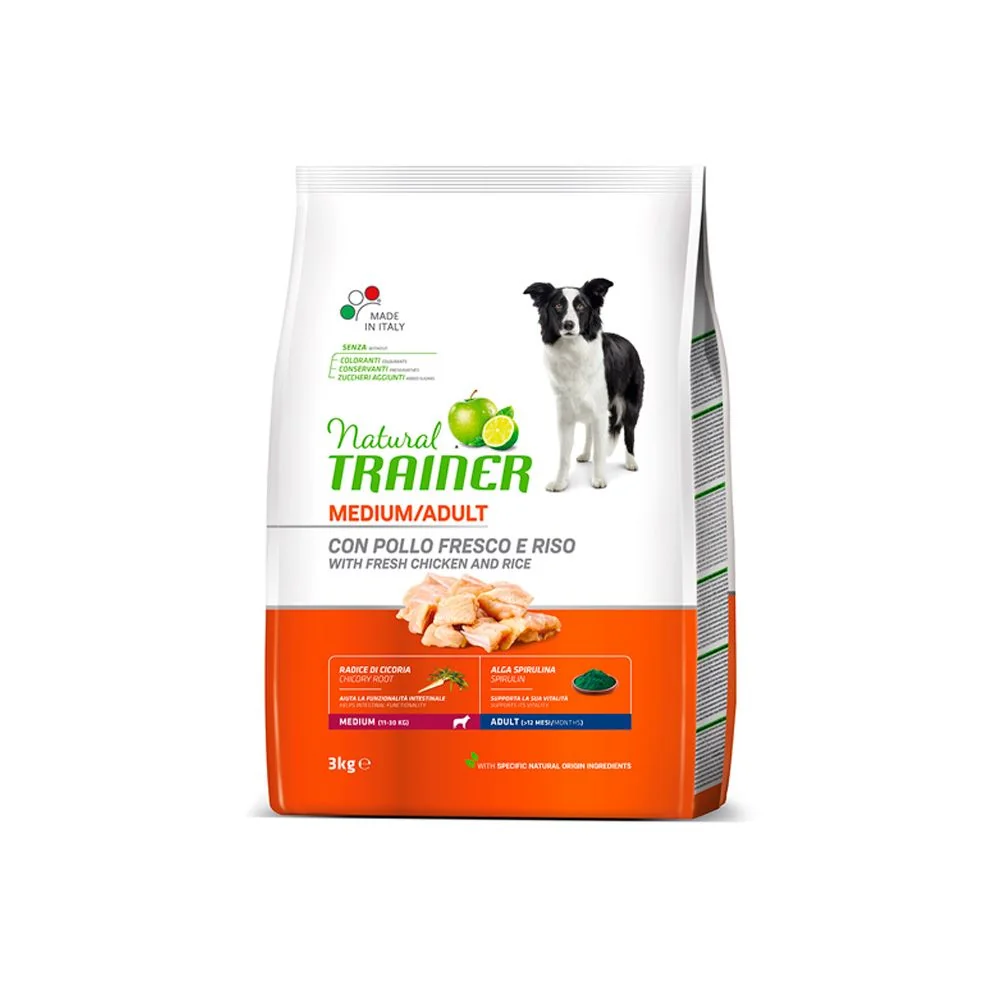 Natural Trainer Medium čerstvé kuře granule 3 kg