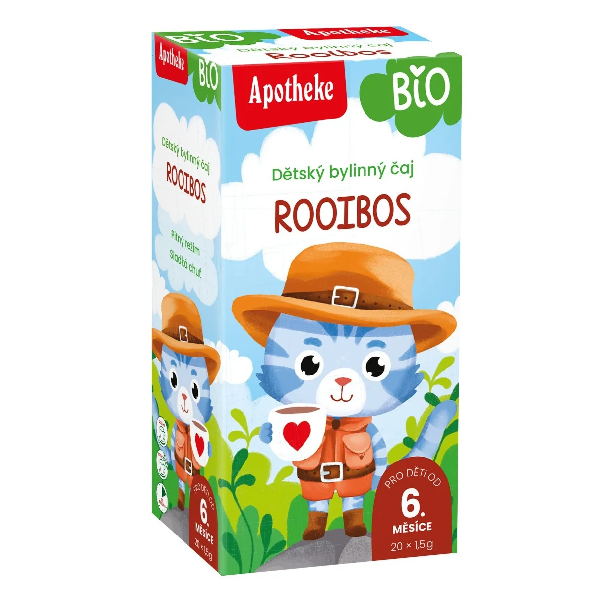 Apotheke Dětský čaj Rooibos pro běžné pití nálevové sáčky 20x1,5 g