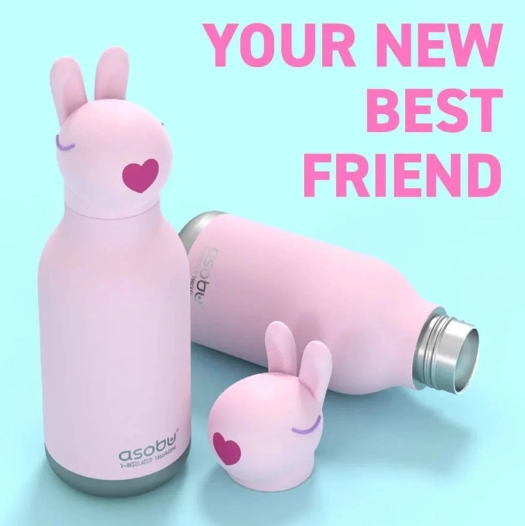 ASOBU Bestie Bottles láhev na pití zajíček Dětská termoska