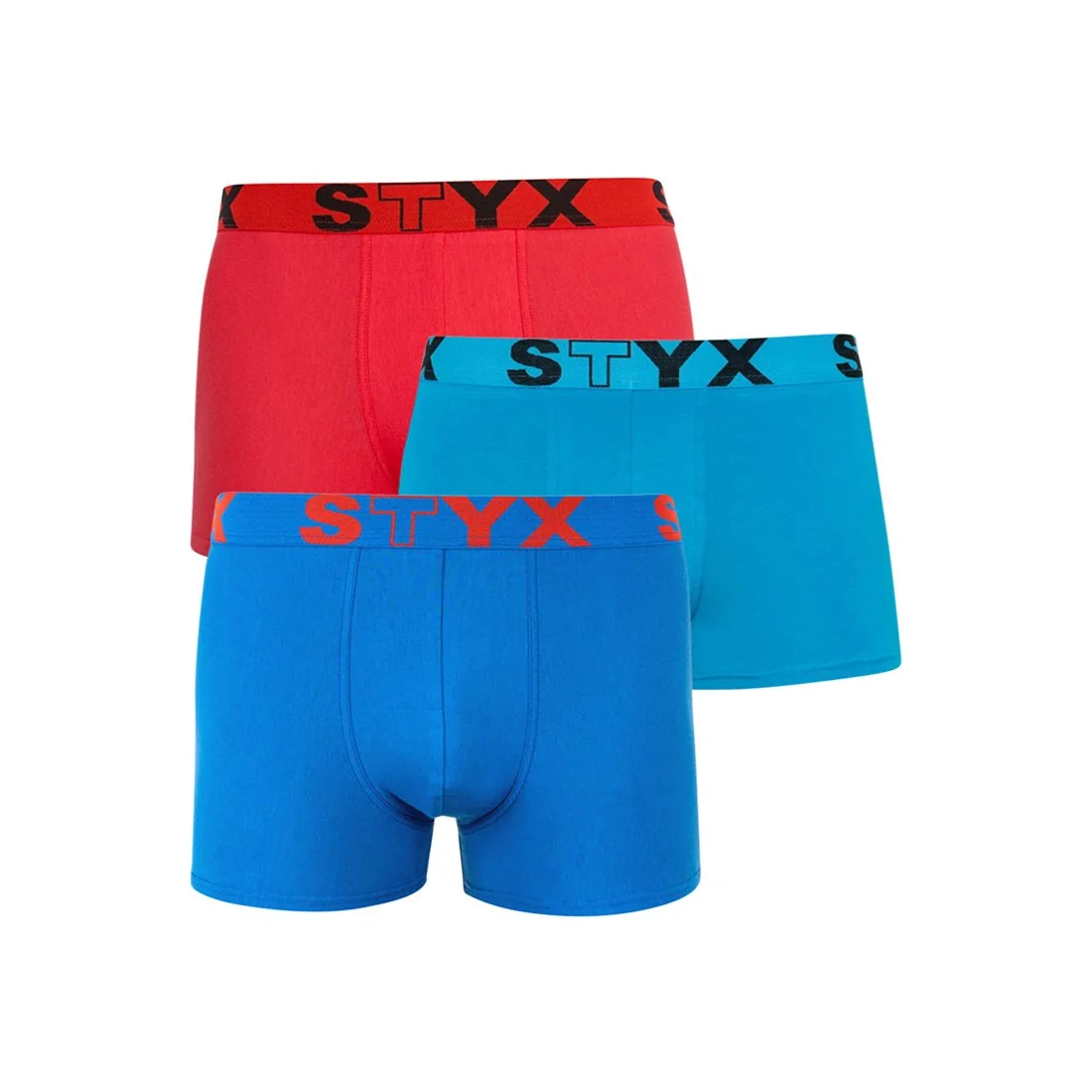 Styx 3PACK pánské boxerky sportovní guma vícebarevné (G9676964) L 