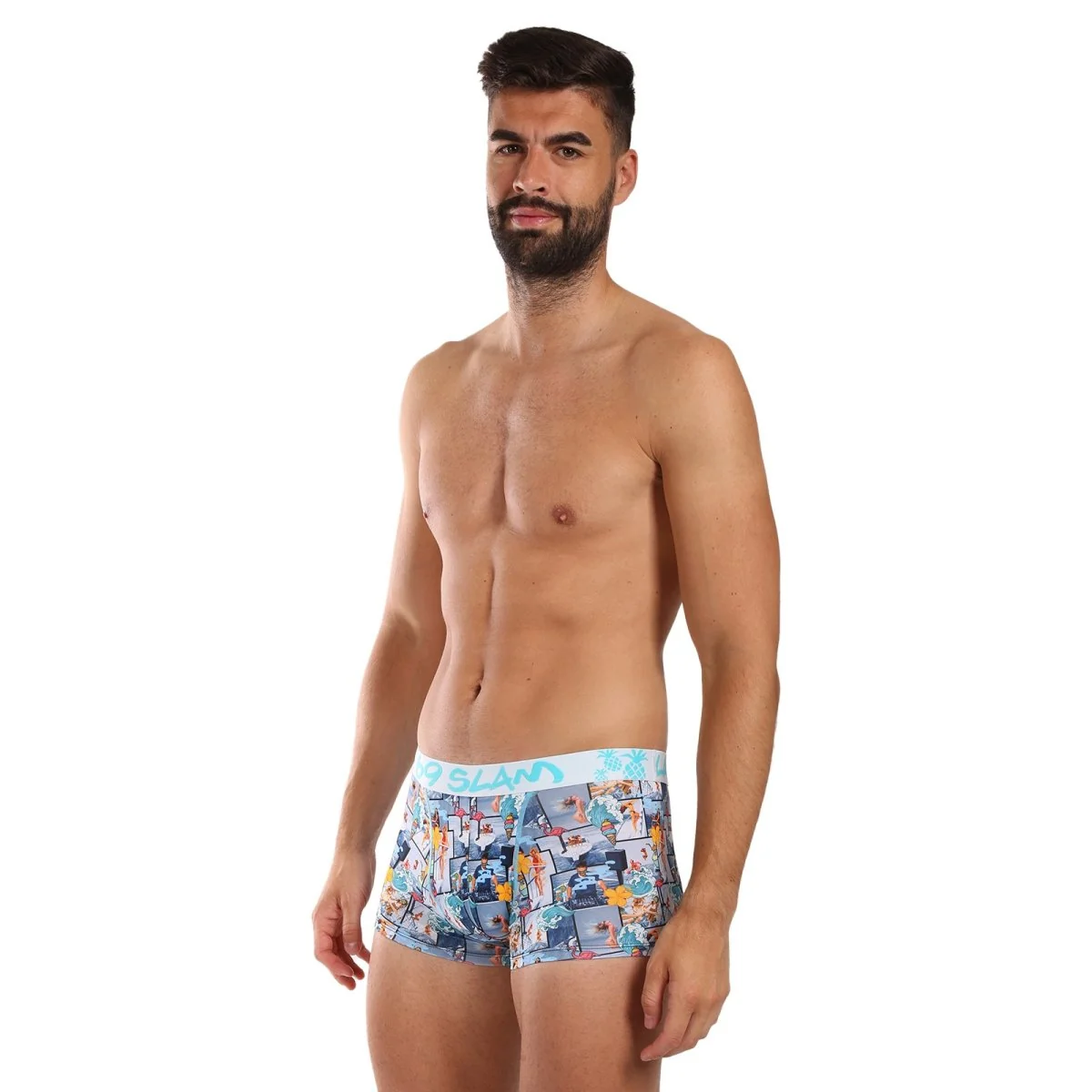 69SLAM Pánské boxerky Hip SUMMER YACHT (MSYSYH-PO) XL 