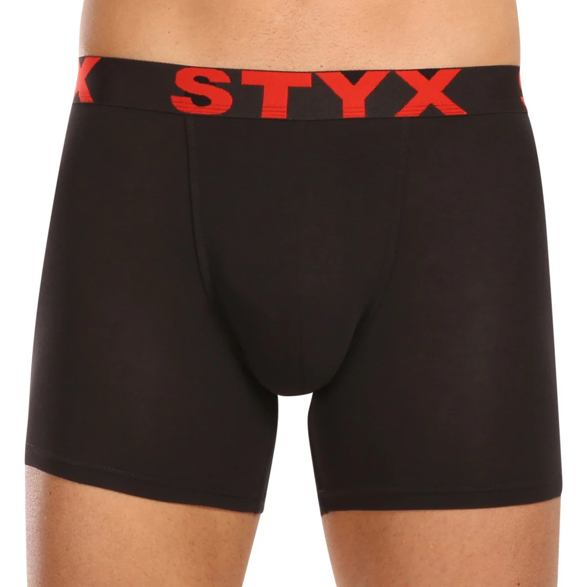 Styx 5PACK pánské boxerky long sportovní guma černé (5U9602) M 