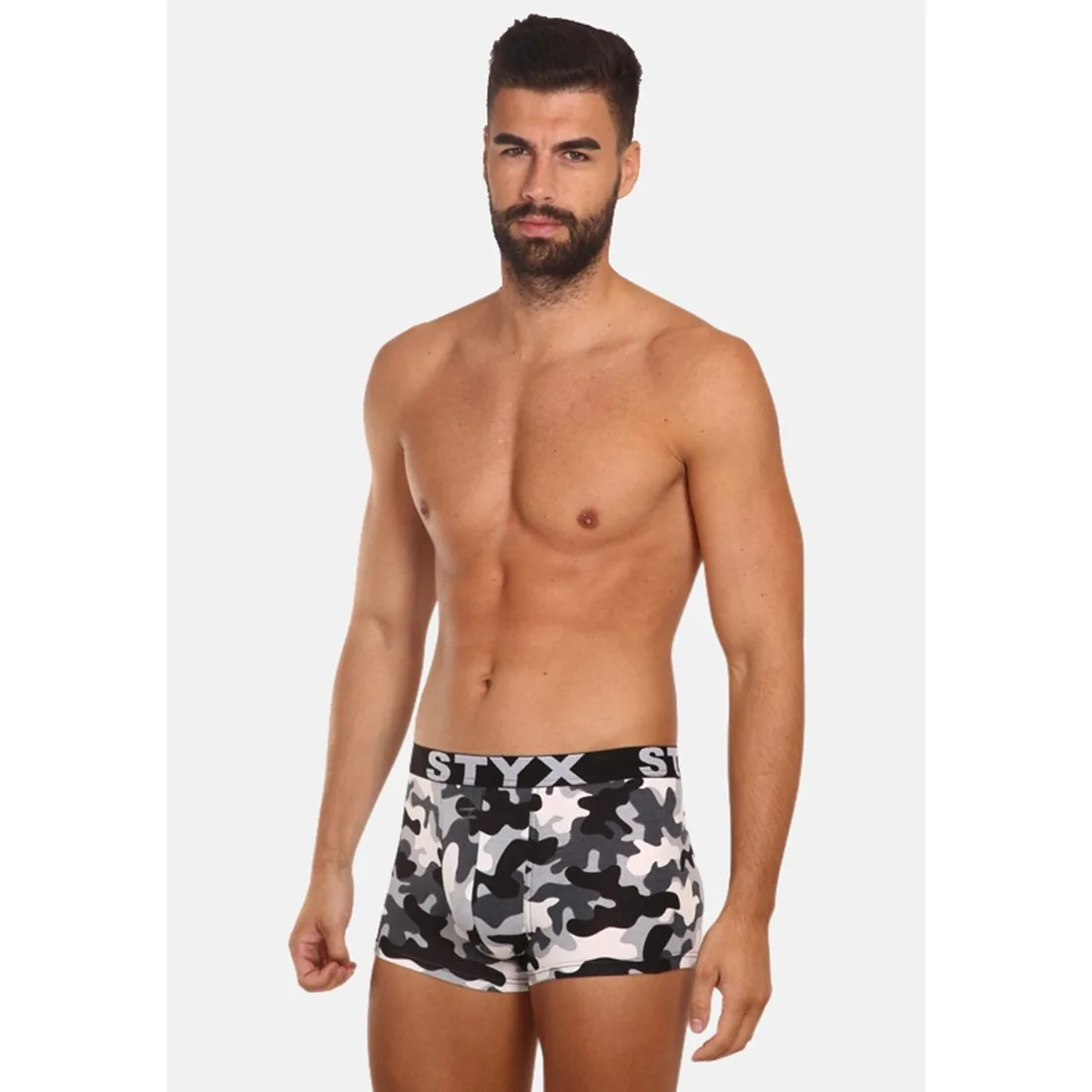 Styx Pánské boxerky art sportovní guma maskáč (G1457) XXL 