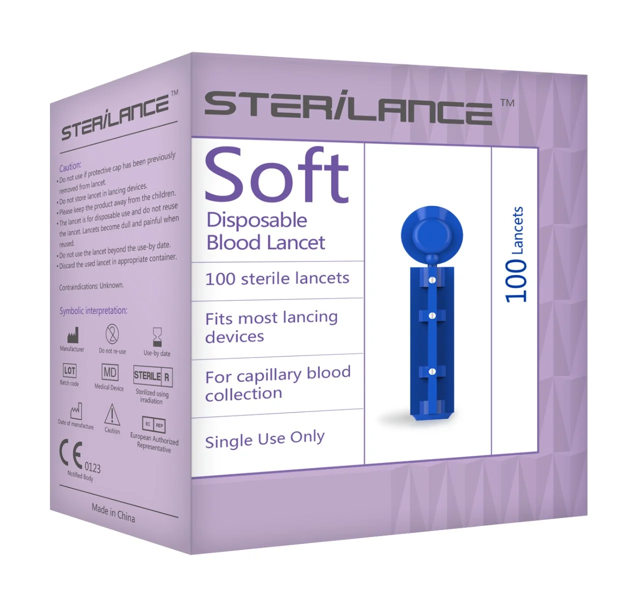 STERILANCE SOFT lancety pro glukometry Easygluco a GlucoLab 100 ks