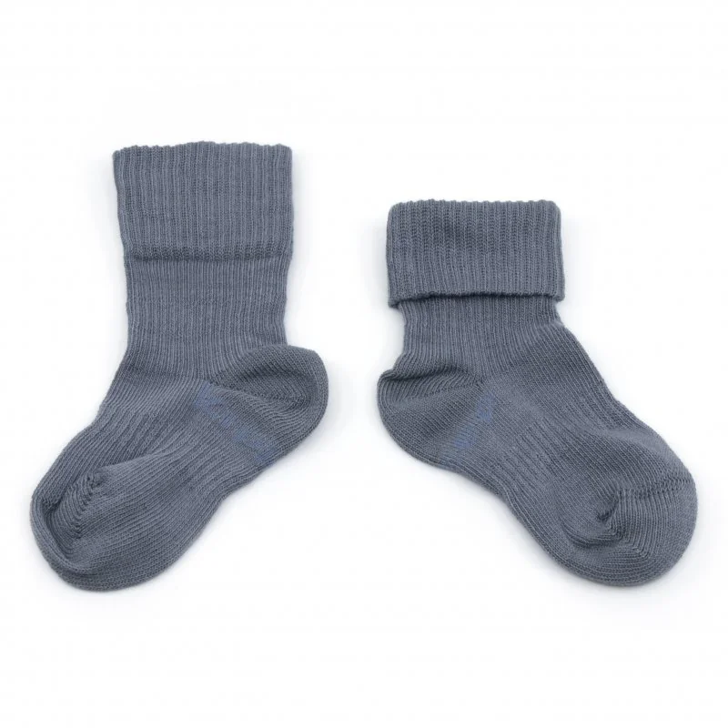 KipKep dětské ponožky Stay-on-Socks 0-6m 2páry Denim Blue 