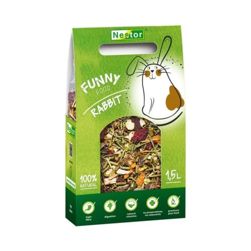 Nestor PREMIUM Funny Rabbit 1500ml/480g- přírodní krmivo pro zajíce