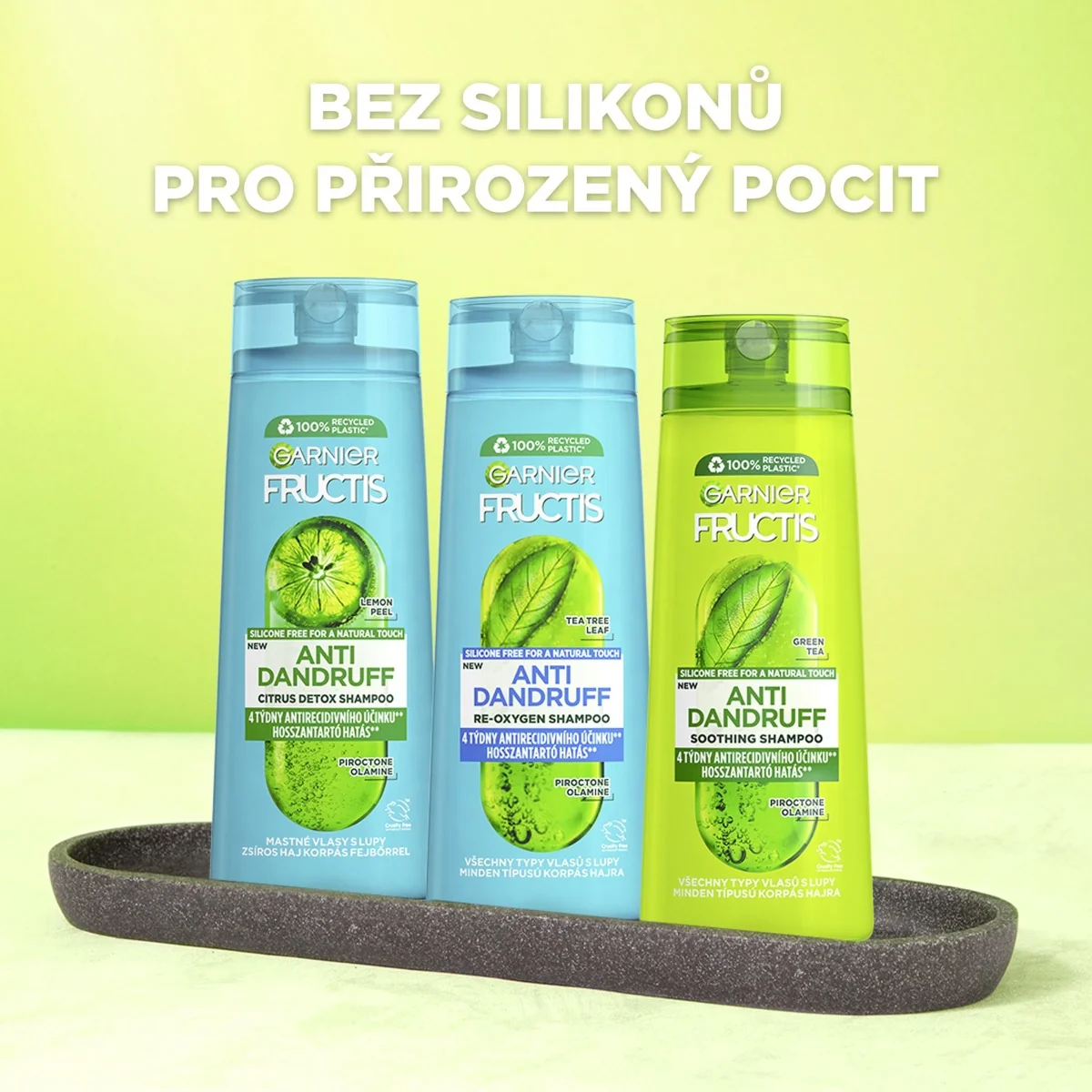 Garnier Fructis Antidandruff Tea Tree šampon proti lupům 250 ml