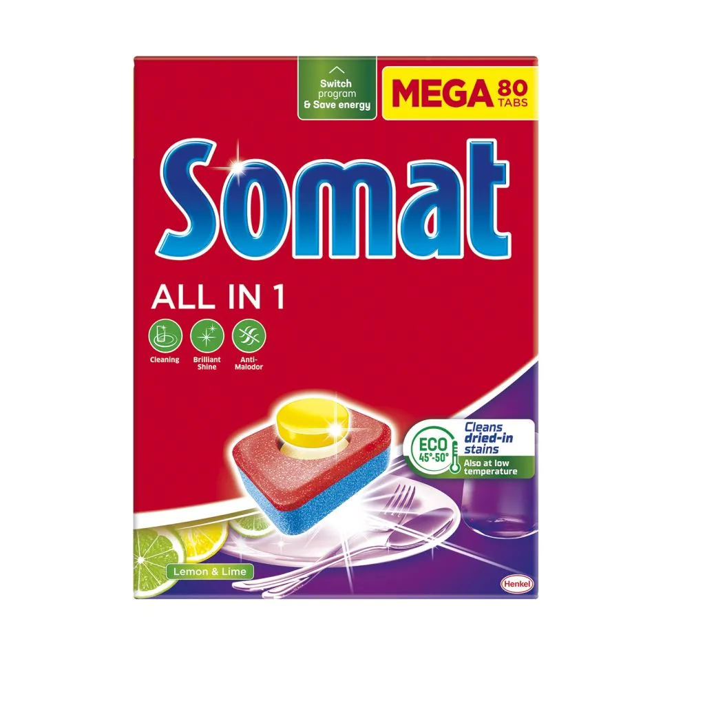 Somat Tablety do myčky All in 1 Lemon & Lime 80 ks