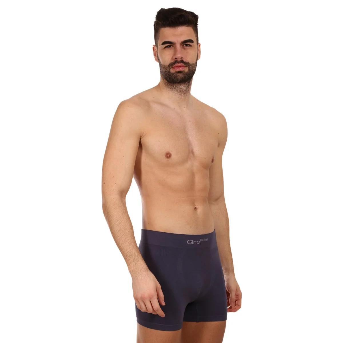 Gino Pánské boxerky bambusové bezešvé šedé (54004) XL 