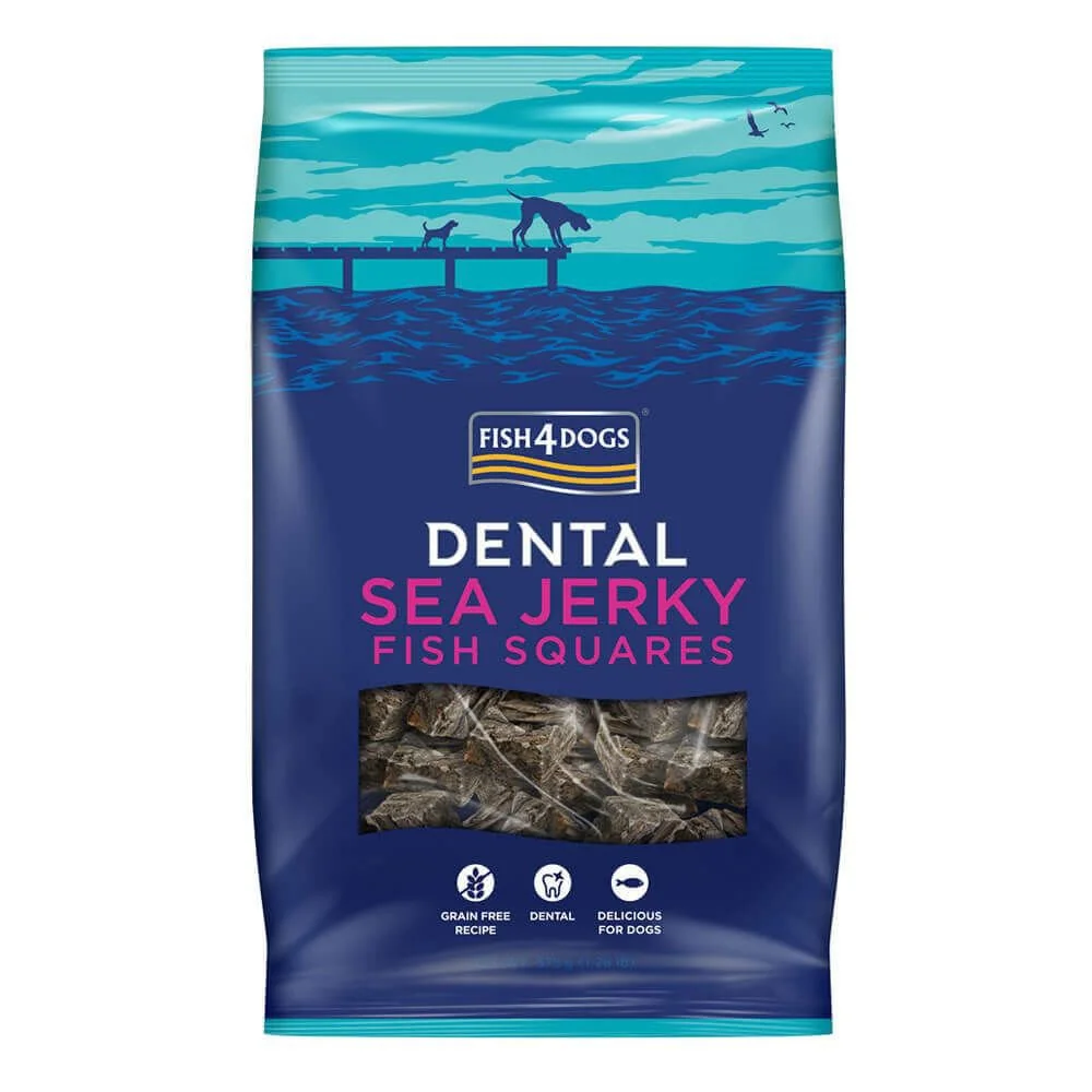 Fish4Dogs Pamlsky pro psy DENTAL SEA mořská ryba - čtverečky 575 g 