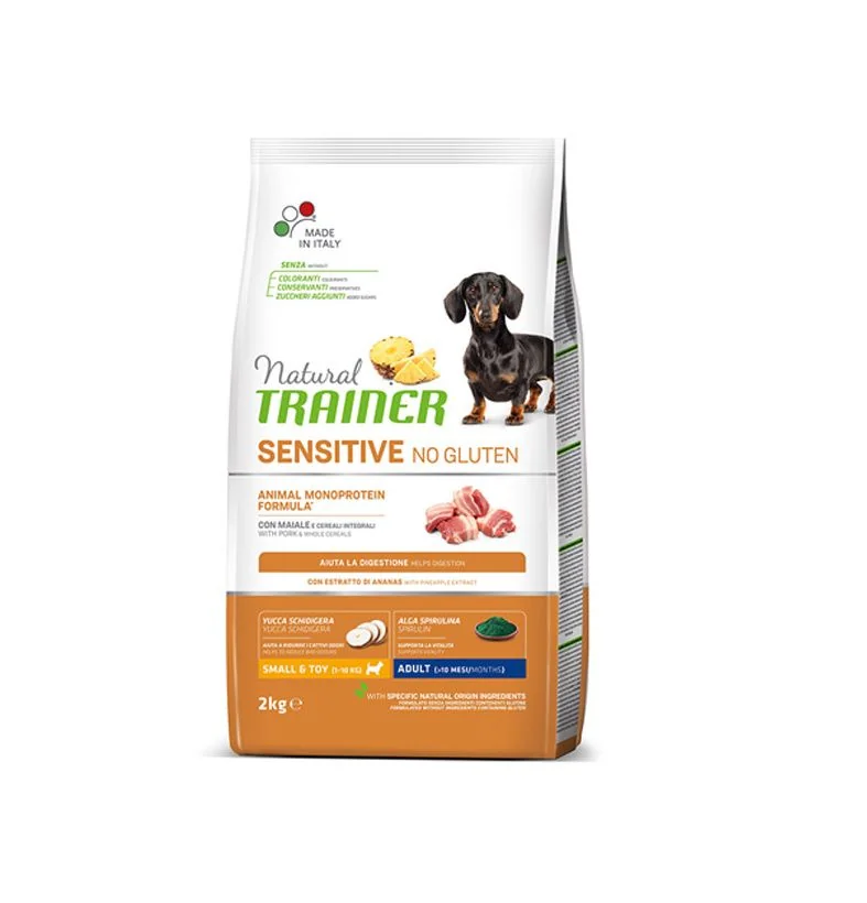 Natural Trainer No gluten mini vepřové granule 2 kg