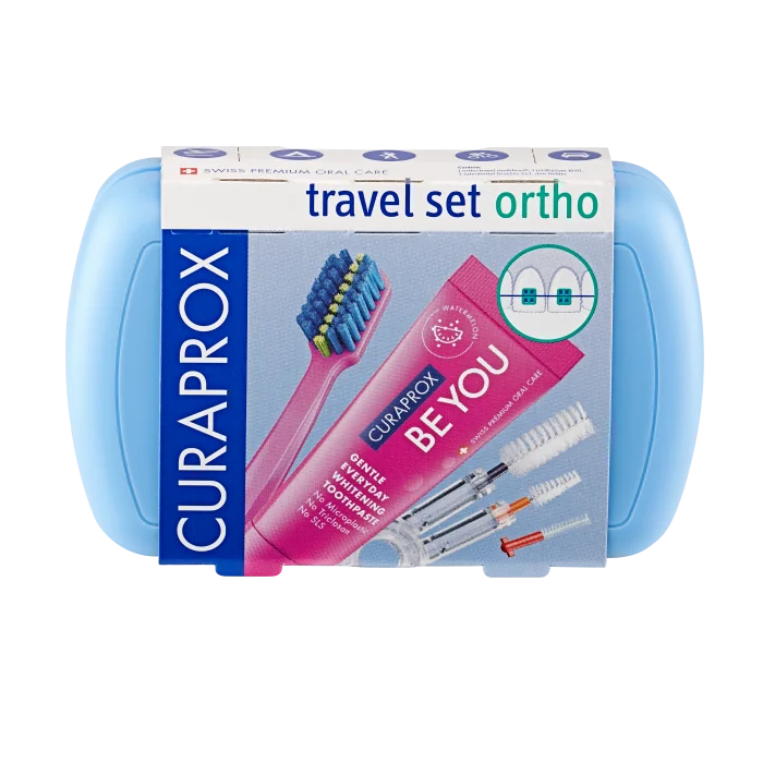 Curaprox Travel set Ortho cestovní sada modrá