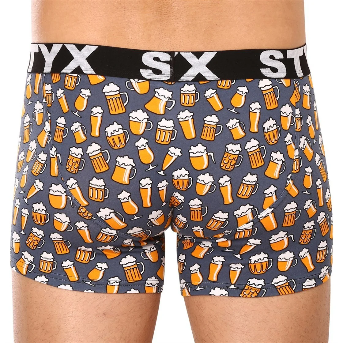 Styx 3PACK pánské boxerky long art sportovní guma vícebarevné (3U12672) L 