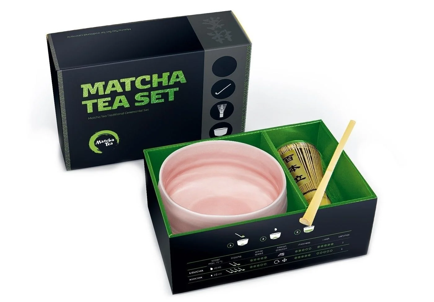 Matcha Tea Arata set 3 ks