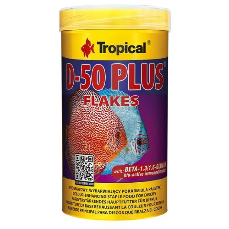 Tropical D-50 Plus 250ml/50g základní vyfarbujúce krmivo pro všechny druhy discusů