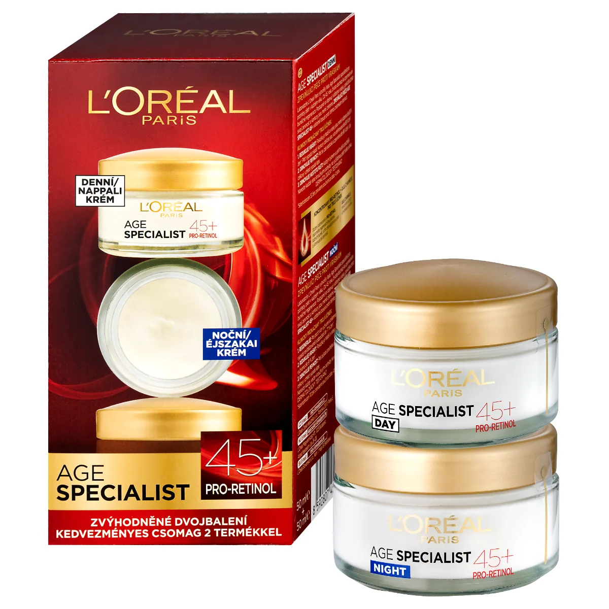 Loréal Paris Age Specialist 45+ Duopack denní + noční krém 2x50 ml