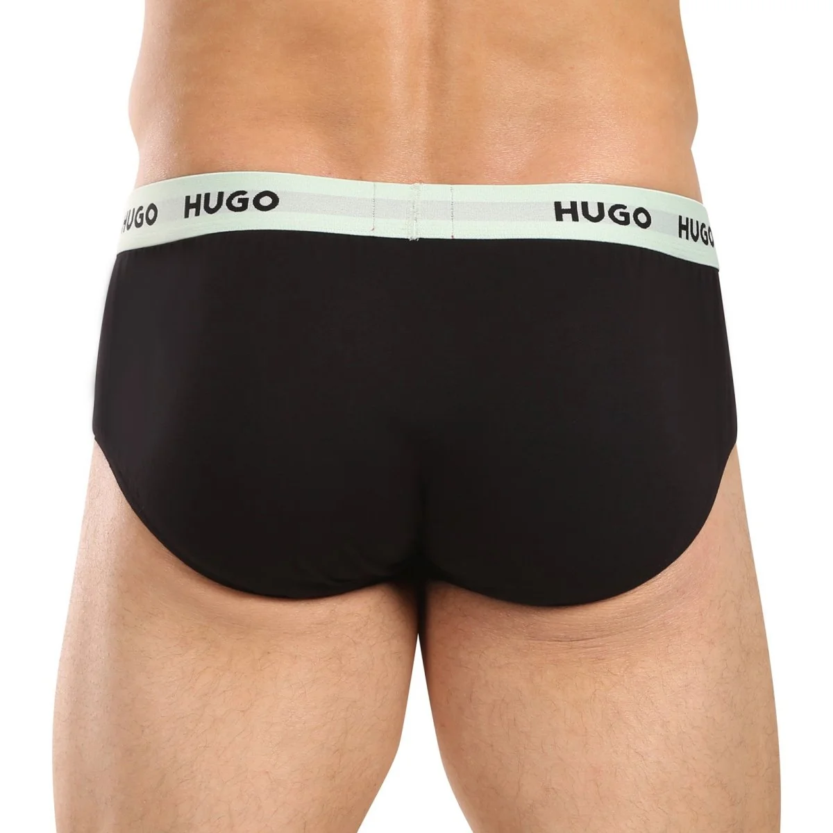 HUGO 3PACK pánské slipy černé (50517879 961) L 