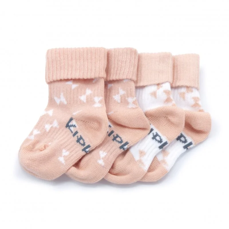 KipKep dětské ponožky Stay-on-Socks 0-6m 2páry Party Pink 