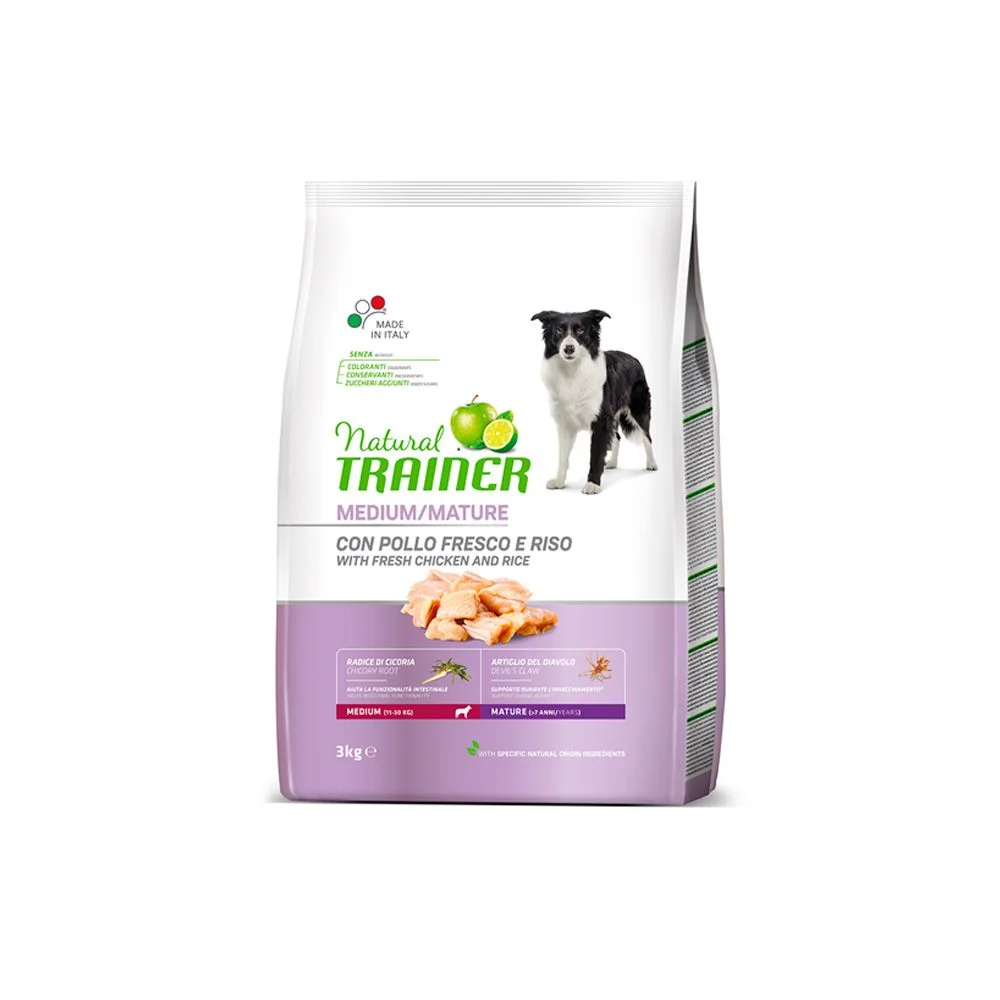 Natural Trainer Medium maturity čerstvé kuře granule 3 kg