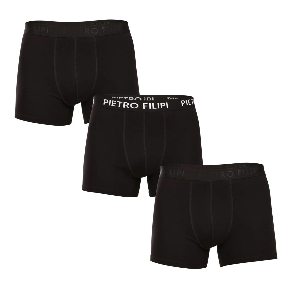 Pietro Filipi 3PACK pánské boxerky černé (3BCL005) XXL 