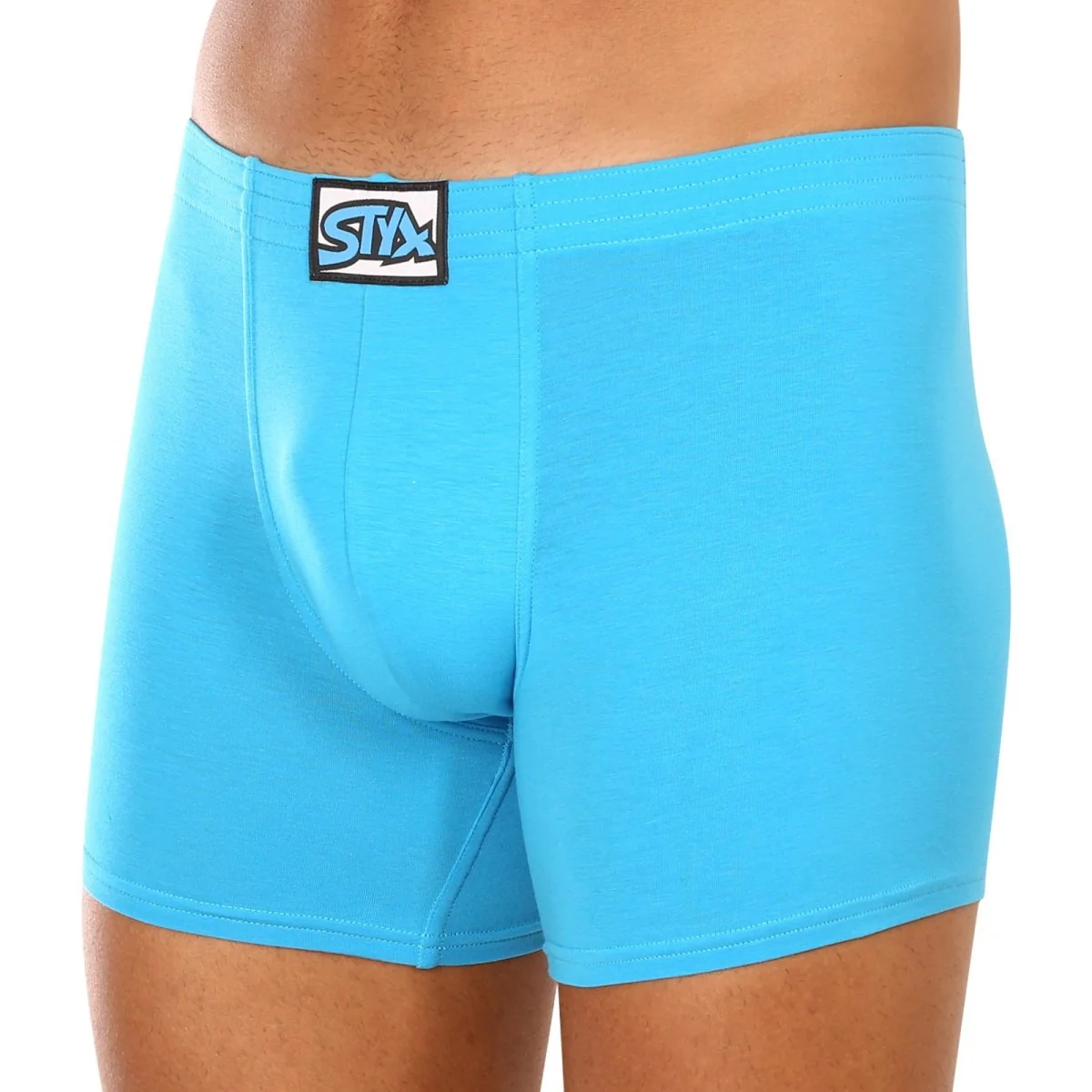 Styx 3PACK pánské boxerky long klasická guma světle modré (3F1169) XXL 