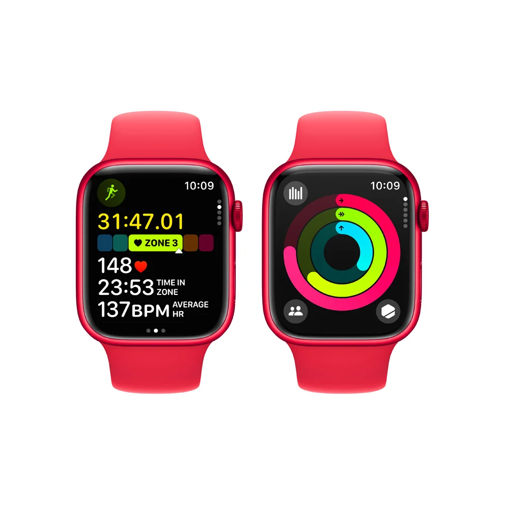 Apple Watch S9 Cellular 45 mm sport band M/L smart hodinky Red