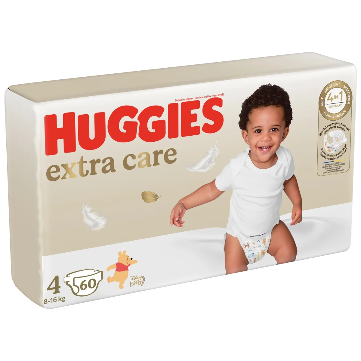 Huggies Extra Care 4 8–16 kg dětské pleny 60 ks