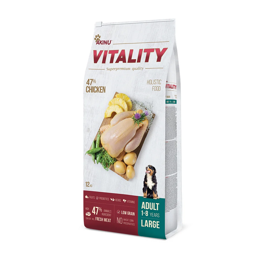 Akinu VITALITY kuřecí granule pro psy velkých plemen 12 kg