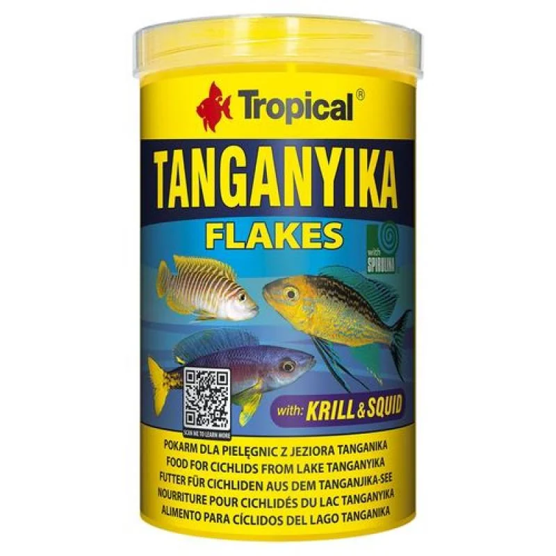 Tropical Tanganyika 250ml/50g krmivo pro všežravé a masožravé cichlidy z jezera Tang 