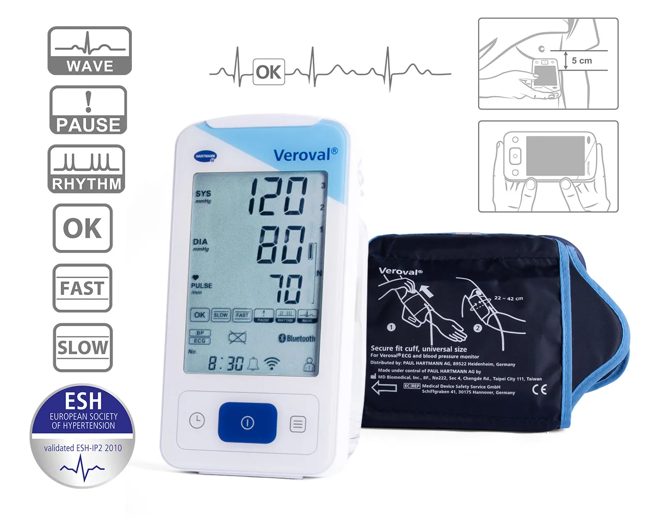 Veroval Digitální tlakoměr s EKG 