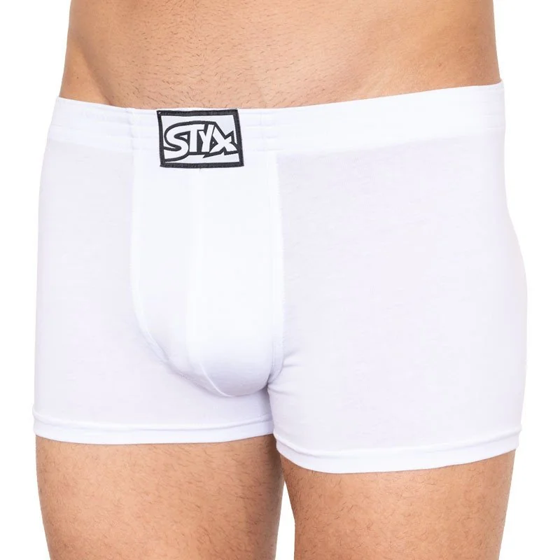 Styx 3PACK pánské boxerky klasická guma bílé (3Q1061) L 