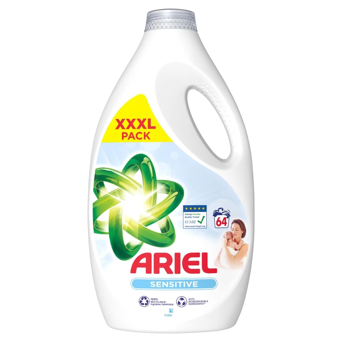 Ariel Sensitive Prací gel 3,2 l 64 praní