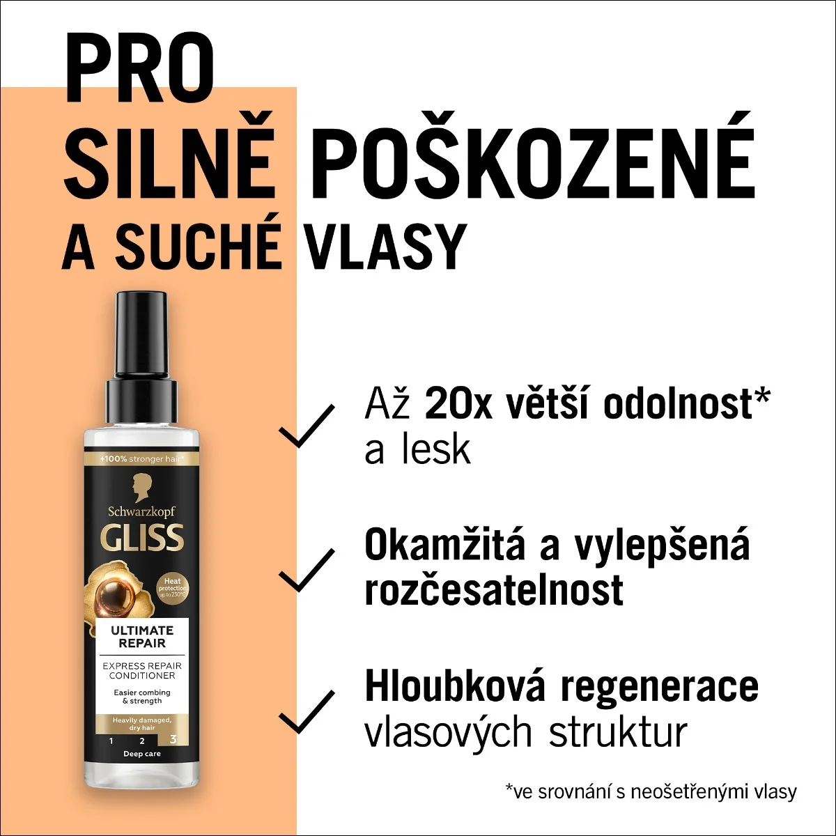 Gliss Ultimate Repair kondicionér ve spreji 200 ml