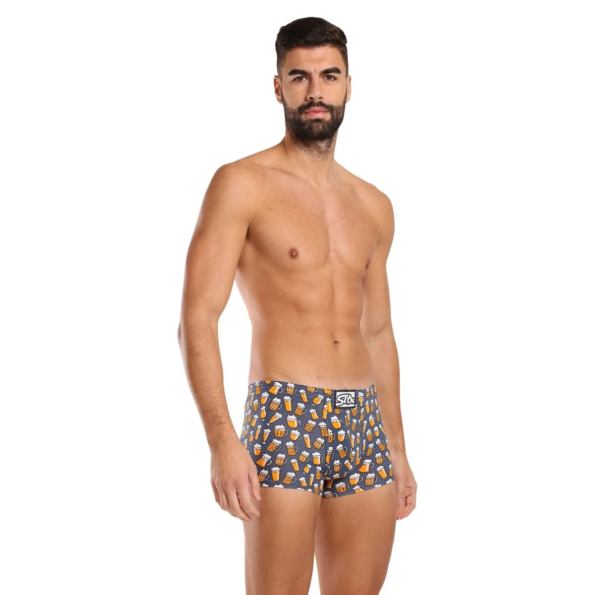 Styx Pánské boxerky art klasická guma pivo (Q1357) XL 